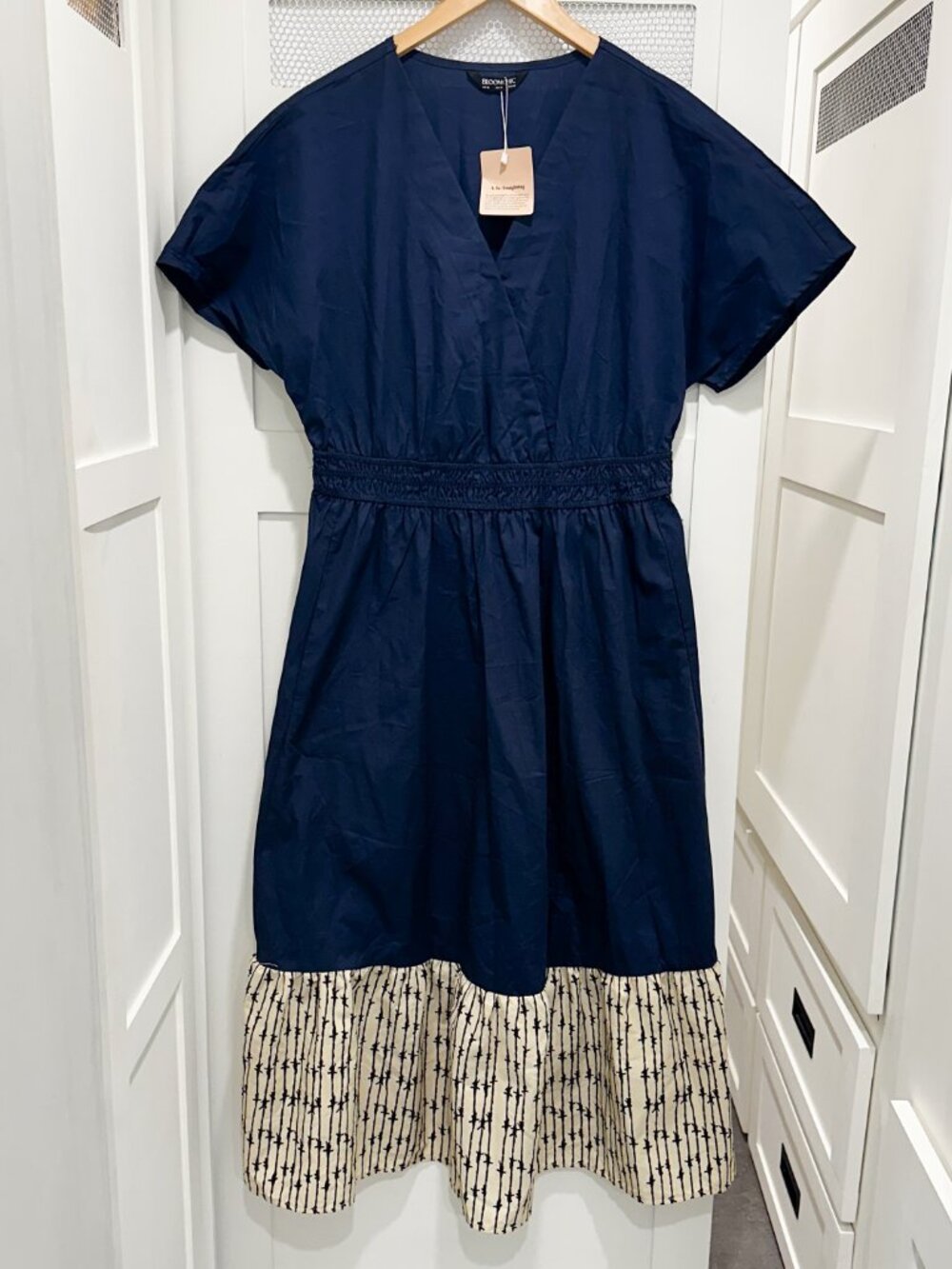 NWT 100% Cotton Maxi Dress Cottagecore Farm House Country Natural - Picture 2 of 9